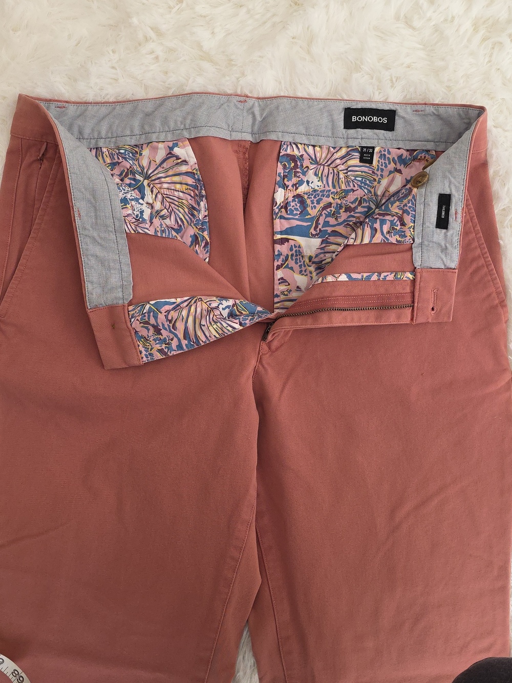 Bonobos Slim Washed Chinos | 35 x 30 | Rose Pink